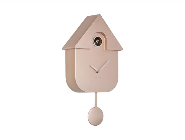 Часы настенные с кукушкой Karlsson CUCKOO, розовое золото, пластик, 21.5х8.5 см, батарейки 3x AA (не входит в комплект) Present Time
