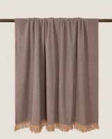 Плед Frati SOFT BAMBOO TORTORA с тесьмой Matisse, коричневый, 160х200, бамбук 40% полиэстер 60%, 900