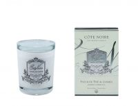 Свеча JASMIN FLOWER 450 гр , белый стаканчик, серебряный декор, время горения 100