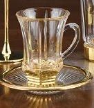 MACASSAR TEA PAIRЧайная пара 6 шт, хрусталь, золото 24К , H.21