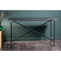Console black marble Консольный столик 138х38 Н77 см, металл, мрамор