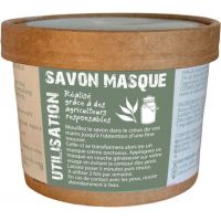 Мыло-маска Mas du Roseau LAIT CHEVRE для лица твердая 150 гр на органическом козьем молоке и эфирном масле чайного дерева