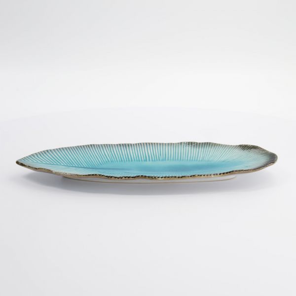 Тарелка Yamasaku Green Oblong 33x13.5x2.5 см, керамика TOKYO DESIGN