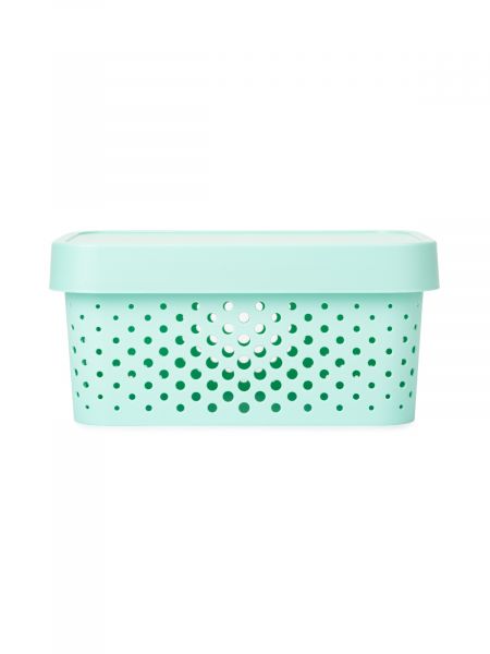 Коробка INFINITY перфорированная с крышкой 4.5л мятный CURVER