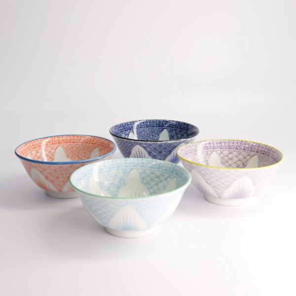 Набор тарелок Tokyo Design Lily Flower 4 шт 14.8х6.8 см, 550 мл фарфор TOKYO DESIGN
