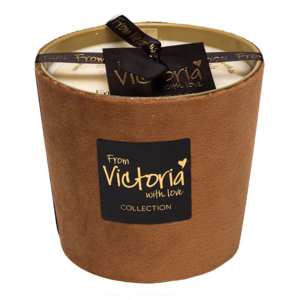 Свеча ароматическая Victoria with Love Velvet light brown 400гр