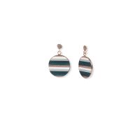 Серьги-гвоздики, кожа, латунь, позолота, 3.,5 см FL22 FLOWERSFORZOE