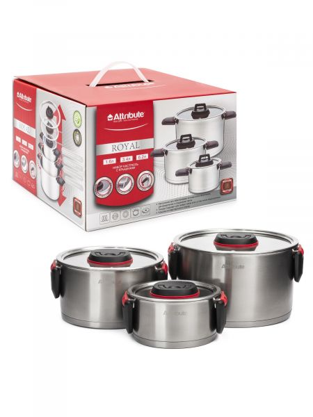 Набор кухонной посуды ROYAL 6 предметов ATTRIBUTE