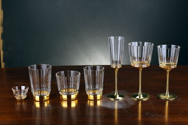 Стакан MACASSAR TUMBLER, хрусталь, золото, H.10