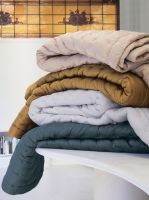Покрывало-одеяло ALCOVE chanvre 270х250, бежевый, стёганое, хлопок сатин 280 TC