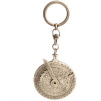 Брелок ночные часы Hemisferium Nocturnal Dial Key Ring диам 5 см толщина 6 мм, бронза