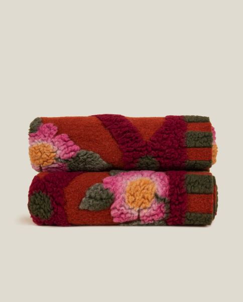 Плед Frati ROSE FLOWER RUGGINE 150x190 см, шерсть 80% полиэстер 20%, 900г
