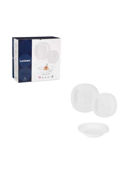 Набор столовый CARINE белый 18пр LUMINARC