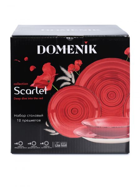 Столовый сервиз SCARLET 12пр (4 персоны) DOMENIK