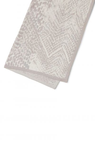 Плед Barefoot Dreams CC SNAKESKIN 137х183, рисунок змеиная кожа, кремовый с розовым, трикотаж, 100%