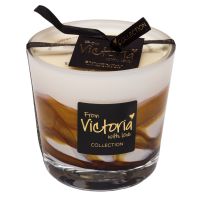 Свеча ароматическая Victoria with Love Wave brown 400гр, выдувное стекло
