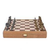 WOODEN CHESSШахматы классические, 35х35 см, фигуры металл, коробка дерево, рисунок орех + дуб