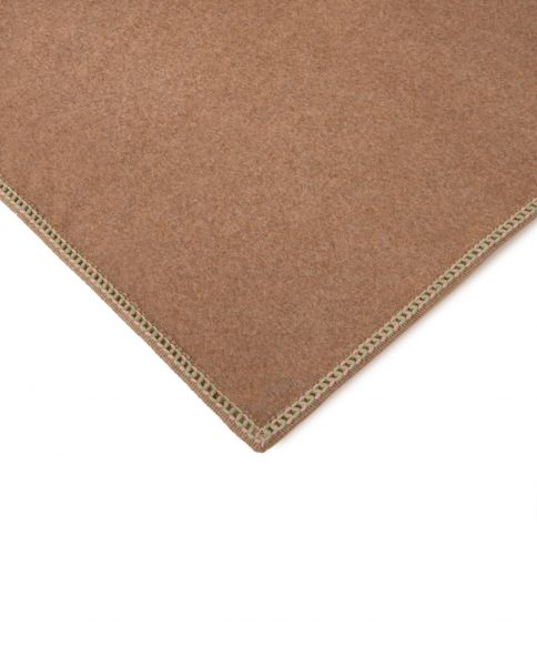 Плед Frati SOFT BAMBOO BISCOTTO с тесьмой Coco, желто-коричневый, 160х200, бамбук 40% полиэстер 60%