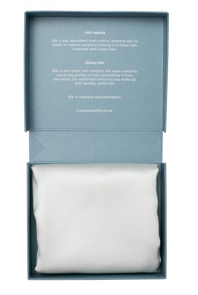 Наволочка BEATY BOX ivory 50/75 слоновая кость малберри шелк 19 момм , коробка подарочная 13x15.5x4