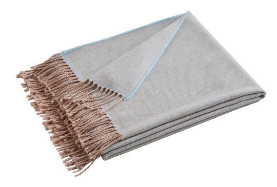 Плед COSY celadon бирюзовый 130/170 шерсть меринос, 220 г/м2