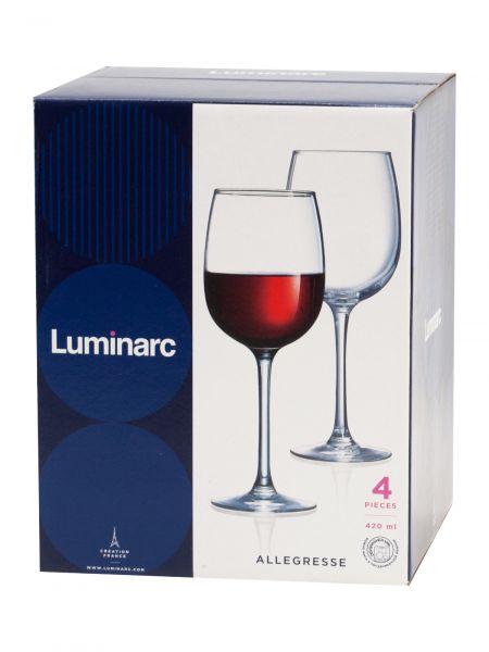 Набор бокалов для вина АЛЛЕГРЕСС 4шт 420мл LUMINARC