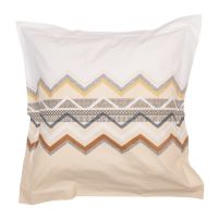 Наволочка ZIGZAG chanvre 65x65 см, хлопок перкаль Blanc des Vosges