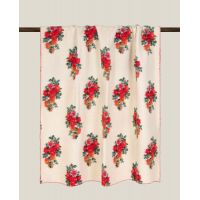 Плед MARY FLOWER WHITE 150x200 см см шерсть 55% полиэстер 45%, 1070г FRATI HOME