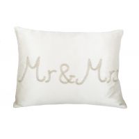 Подушка декоративная Gingerlily Mr & Mrs 30x40 см шелк бисер, начинка полиэстер