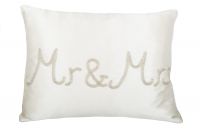 Подушка декоративная Gingerlily Mr & Mrs 30x40 см шелк бисер, начинка полиэстер