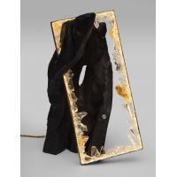 Светильник декоративный Arango RECTANGLE BLACK, 50х30х30 см, дерево, стекло, золото, ручная работа
