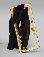 Светильник декоративный Arango RECTANGLE BLACK, 50х30х30 см, дерево, стекло, золото, ручная работа