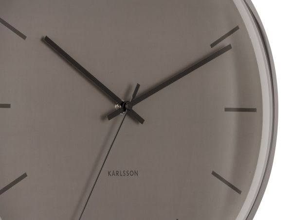 Часы настенные Karlsson NIRVANA GLOBE, серый, металл, 40х40х12 см, бесшумный механизм Present Time
