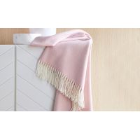 Плед PLUME ROSE розовый 130/170PLUME ROSE шерсть 52% акрил 48%, 110 г/м2