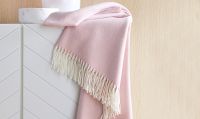 Плед PLUME ROSE розовый 130/170PLUME ROSE шерсть 52% акрил 48%, 110 г/м2