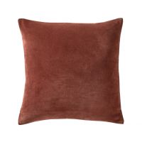 Подушка декоративная PACHA CHATAIGNE 45х45 см, бархат 100% хлопок, начинка полиэстер Blanc des Vosges
