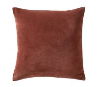 Подушка декоративная PACHA CHATAIGNE 45х45 см, бархат 100% хлопок, начинка полиэстер Blanc des Vosges