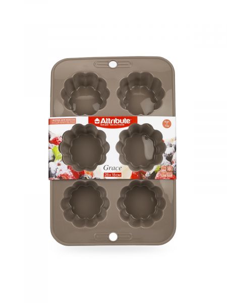 Форма для кексов GRACE 6 ячеек ATTRIBUTE