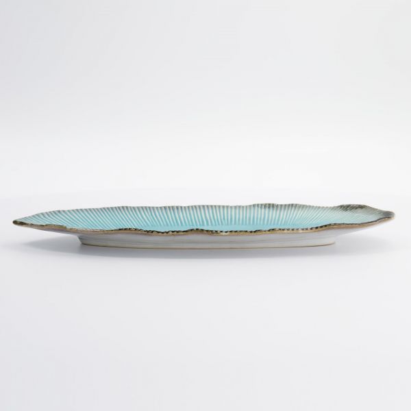 Тарелка Yamasaku Green Oblong 33x13.5x2.5 см, керамика TOKYO DESIGN