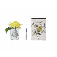 Роза-диффузор FRENCH ROSE yellow, желтый, прозрачная ваза, 1 спрей 10 мл