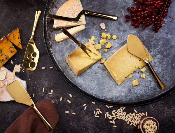 Набор ножей Herdmar MUH GOLD для сыра, цвет золотой, нержавеющая сталь 18/10, 5 шт