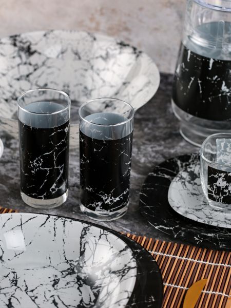 Набор столовый CARINA MARBLE BLACK 44 предмета LUMINARC