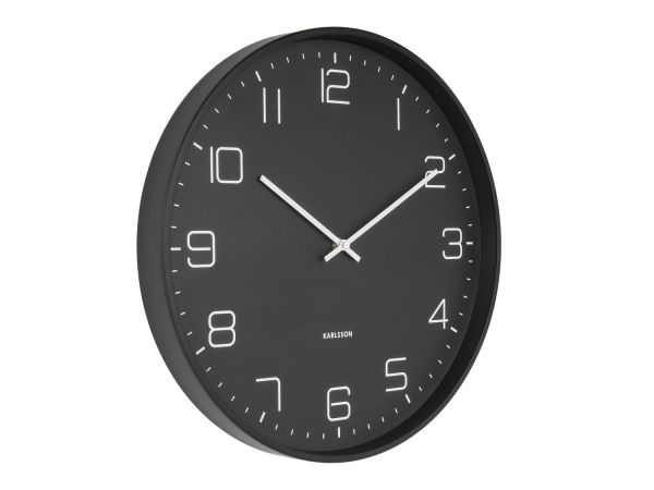 Часы настенные LOFTY 40х4.5 см, черный, металл, бесшумный механизм, батарейка 1x AA (не входит) Present Time
