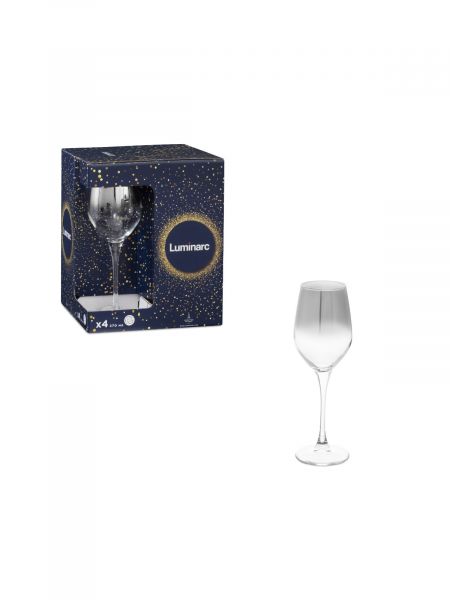 Набор бокалов для вина СЕЛЕСТ СЕРЕБРЯНАЯ ДЫМКА 4шт 270мл LUMINARC