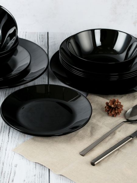 Столовый набор ЛИЛИ ЧЕРНЫЙ 16 предметов LUMINARC