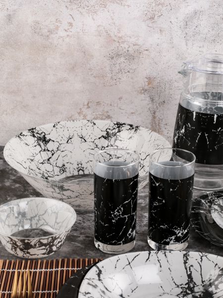 Набор столовый CARINA MARBLE BLACK 44 предмета LUMINARC
