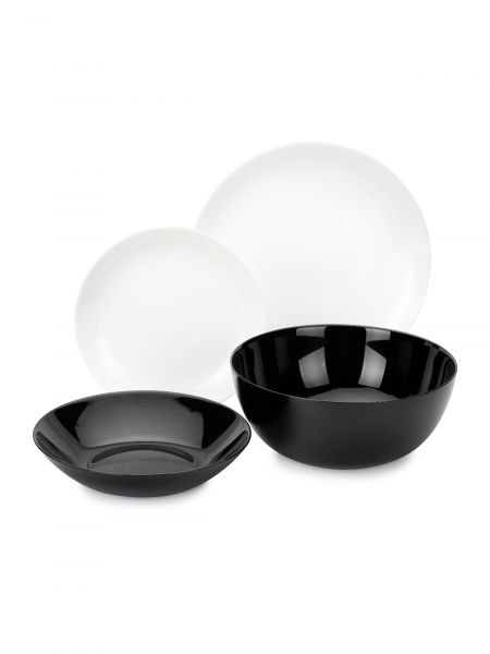 Набор столовый ДИВАЛИ черно-белый 19пр LUMINARC