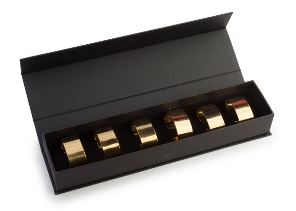 Набор держателей для салфеток Herdmar NAPKIN HOLDERS 6 шт, цвет золото, нержавеющая сталь 18/10