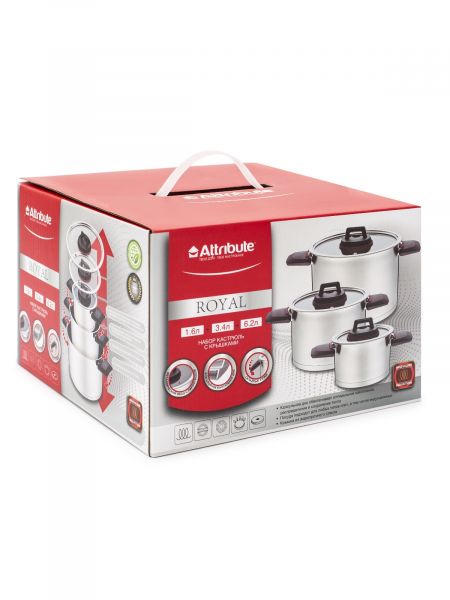 Набор кухонной посуды ROYAL 6 предметов ATTRIBUTE