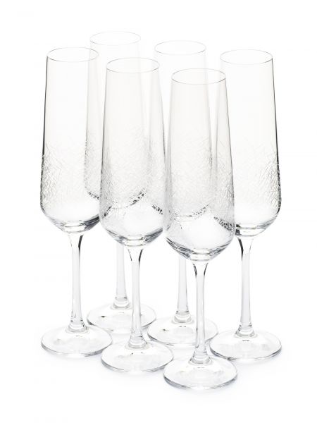 Набор бокалов для шампанского SANDRA Blizzard 6шт 200мл CRYSTALEX
