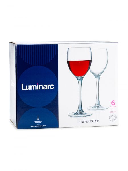 Набор бокалов для вина СИГНАТЮР (ЭТАЛОН) 6шт 350мл LUMINARC
